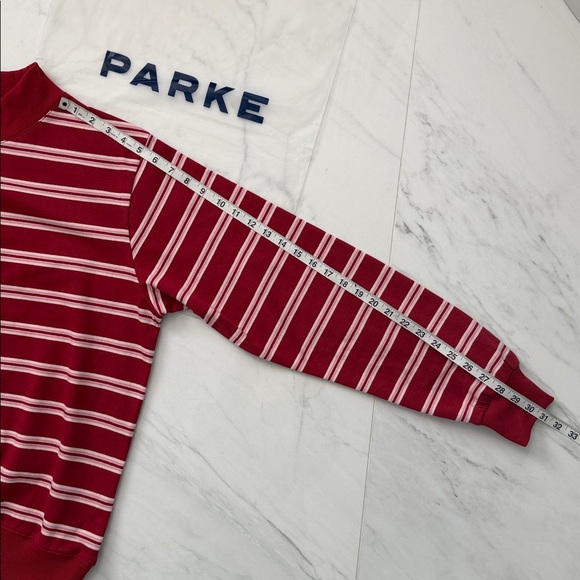 NEW PARKE 
Valentines Stripe Mockneck 
Size S/M - Picture 4 of 9